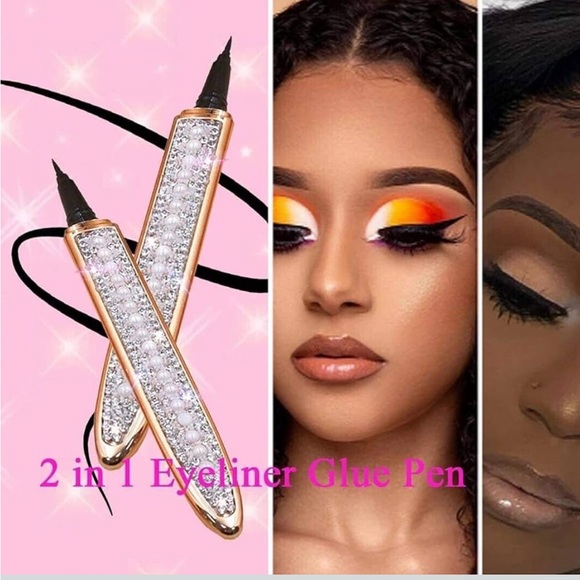 2 in 1 Black Eyeliner Lash Glue Bling Pen - Picture 7 of 10